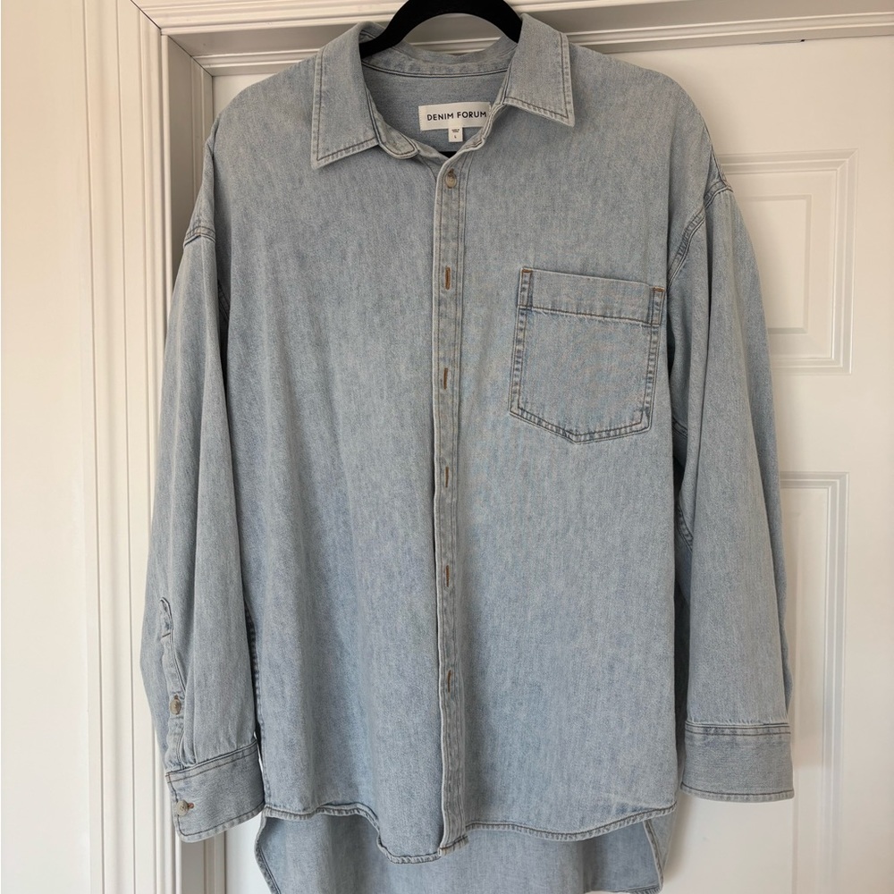 Denim Forum Light Blue Button-Up Shirt